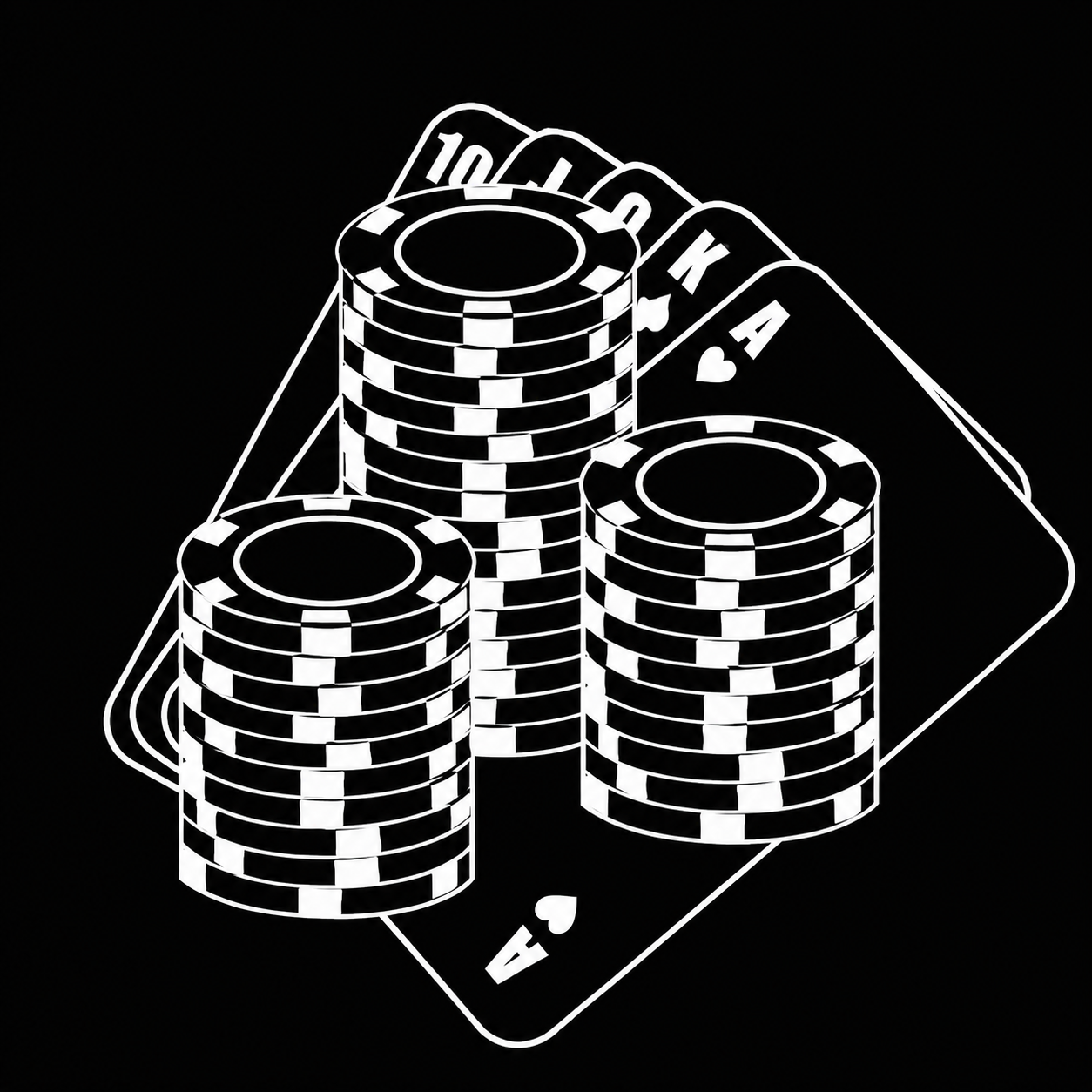 Poker chips and cards — representing impulsive decision-making